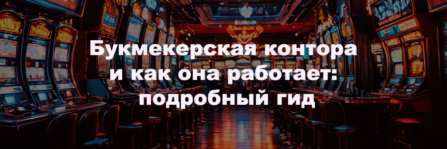 Что представляет собой букмекерская контора